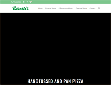 Tablet Screenshot of carettispizza.com